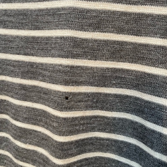 J. Crew merino wool Charcoal and Ivory Knit Top - Picture 2 of 5